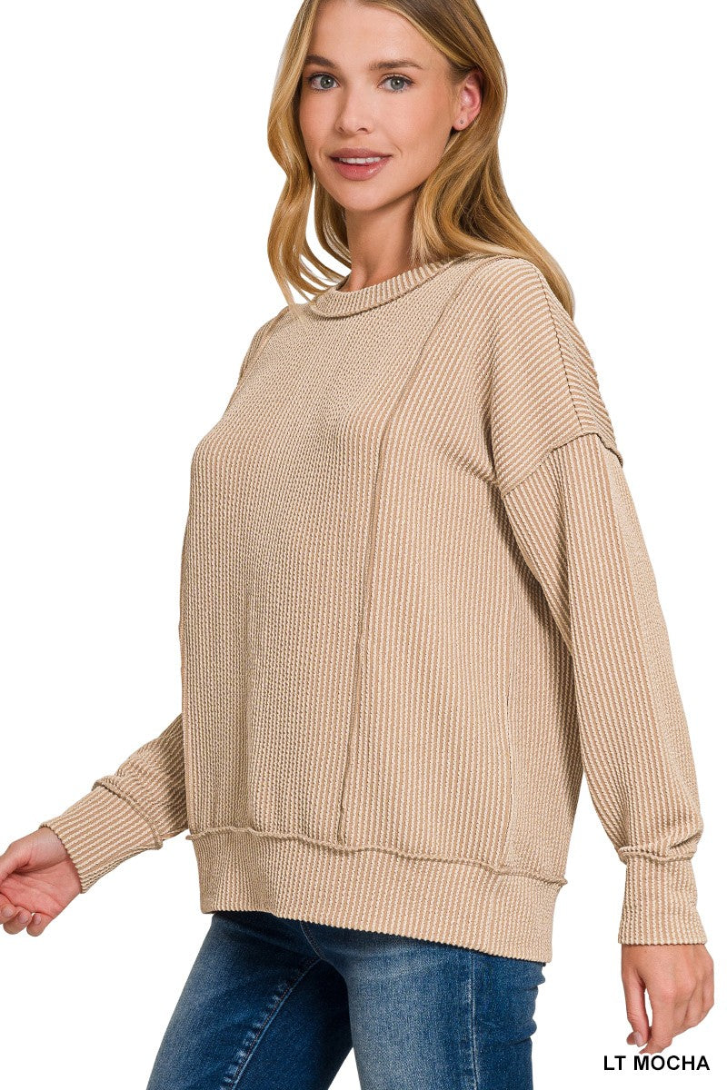 Ribbed Long Sleeve Top