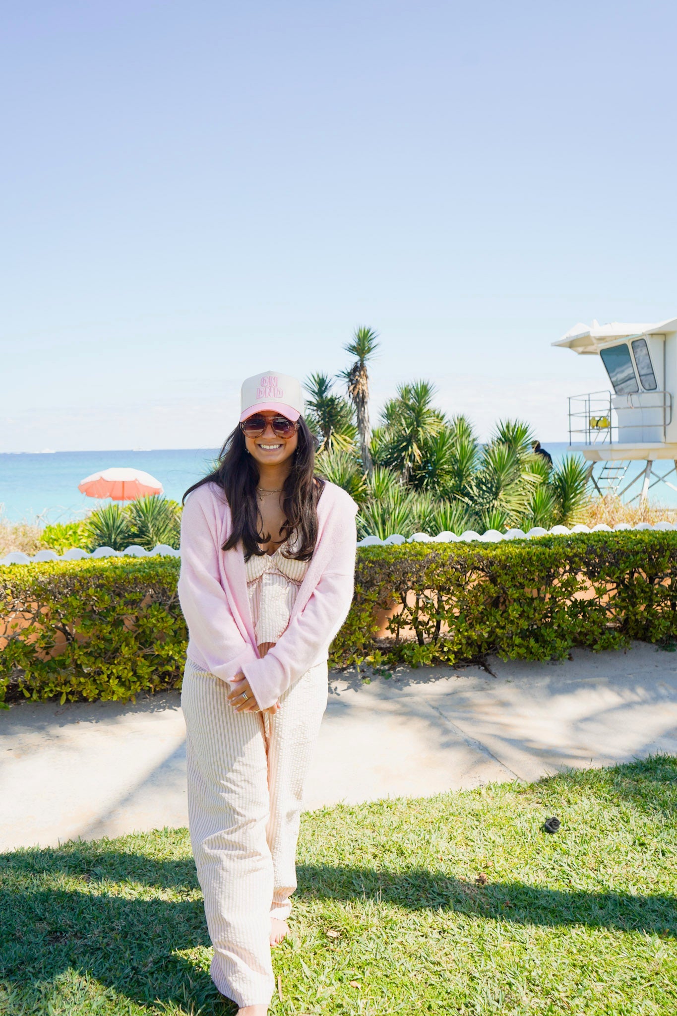 ON DND - Pink Vintage Trucker Hat