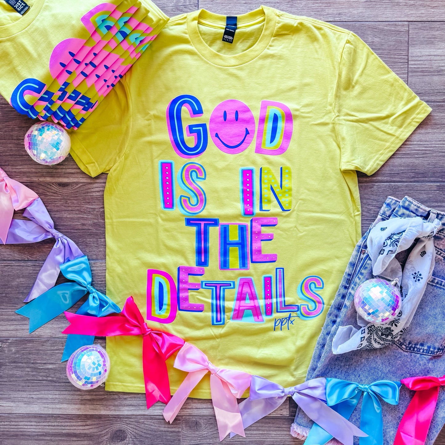 God is in the Details- Butter Yellow Graphic T