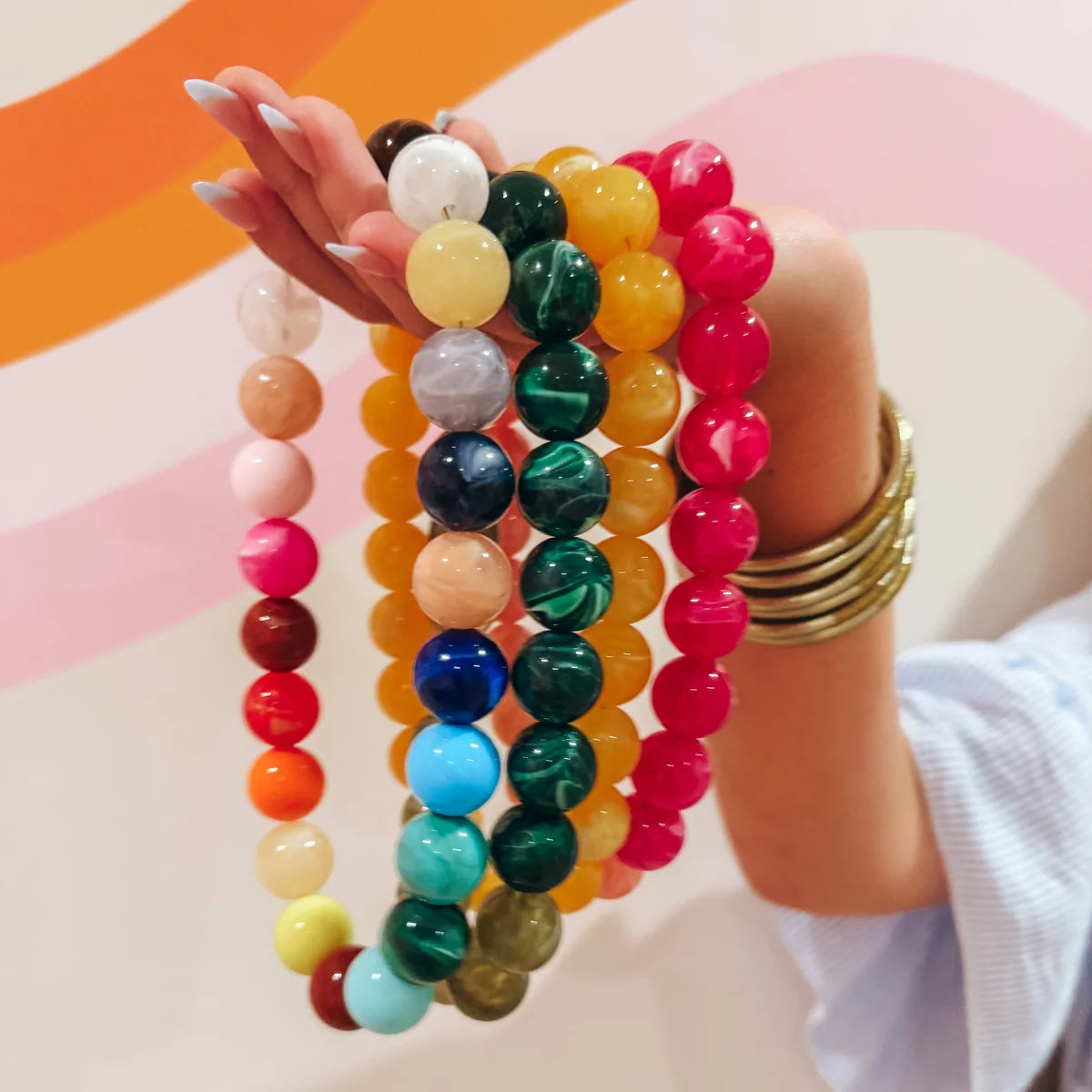 Candy Dot Necklaces-Golden Hour