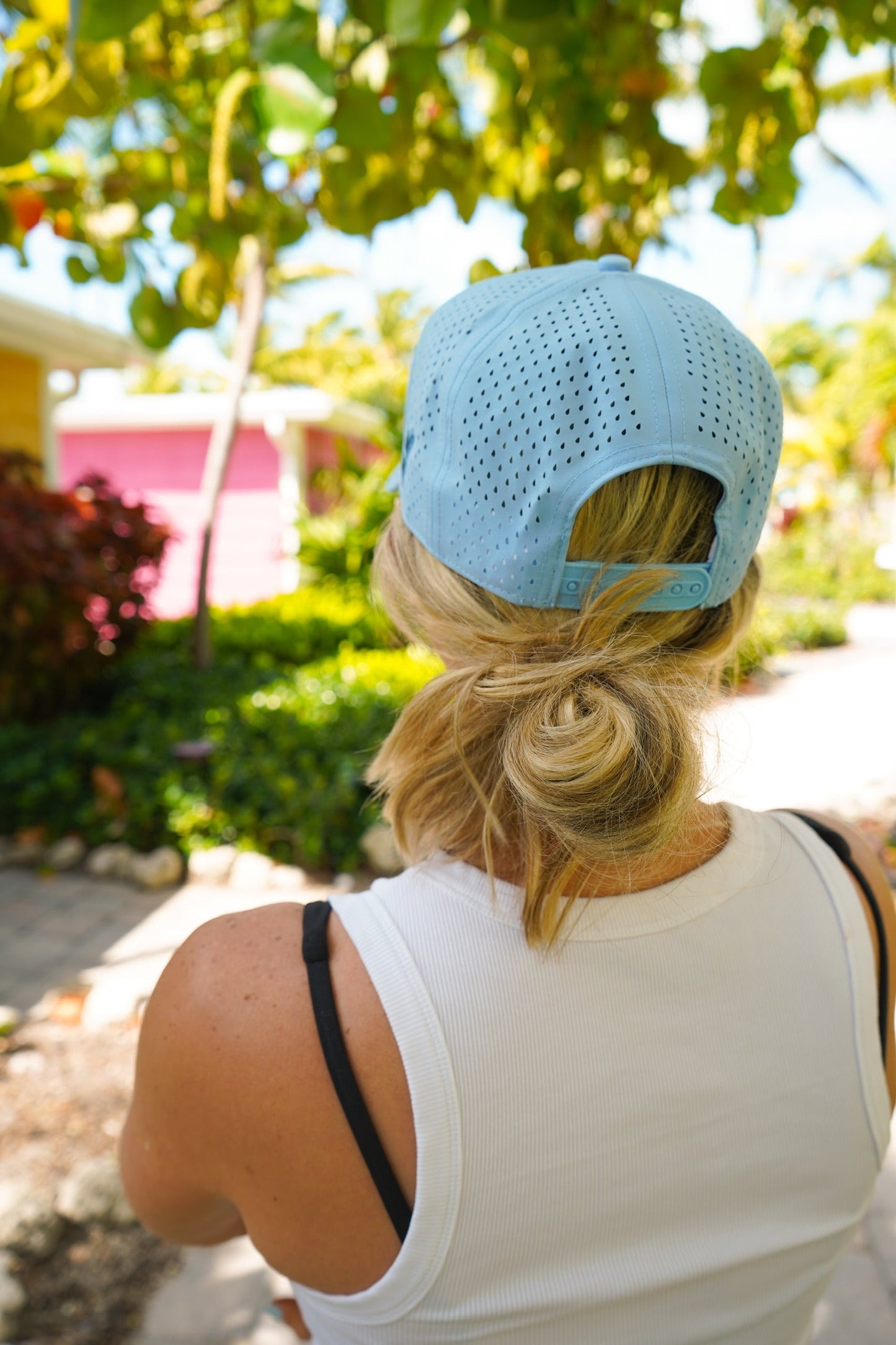 What If It Works Out - Blue Performance Trucker Hat