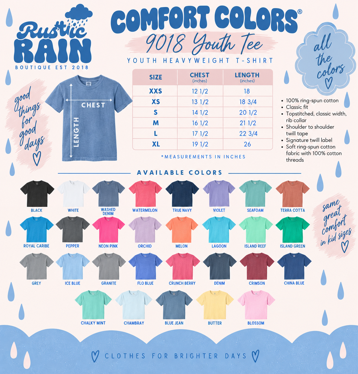 CUSTOM |Comfort Color 9018 Youth Heavyweight T-Shirt