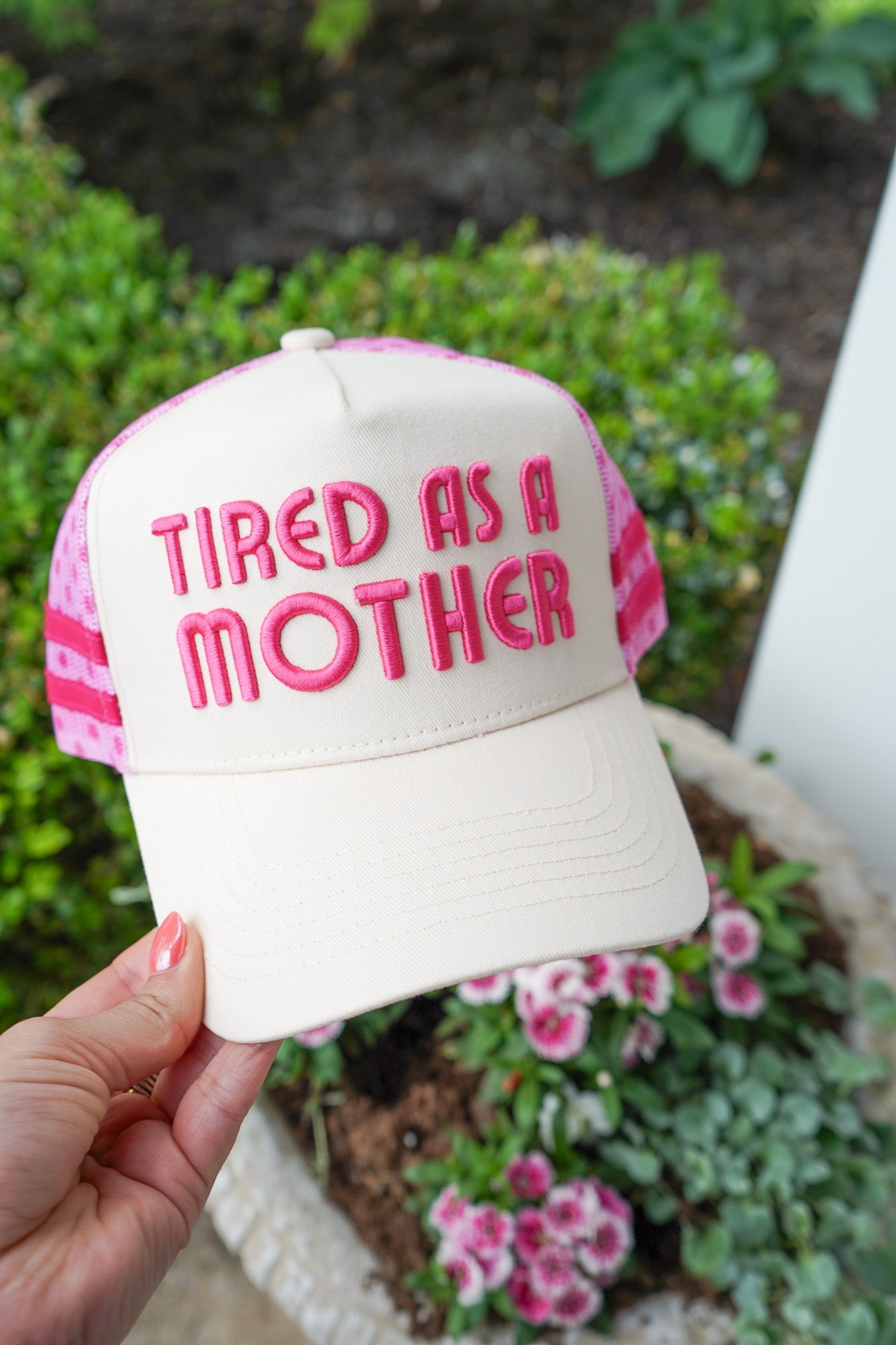 Tired as a Mother - Tan Trucker Hat