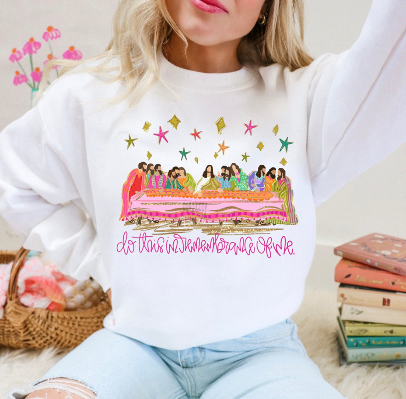 Neon Last Supper- Neon Lemon Comfort Color Graphic T