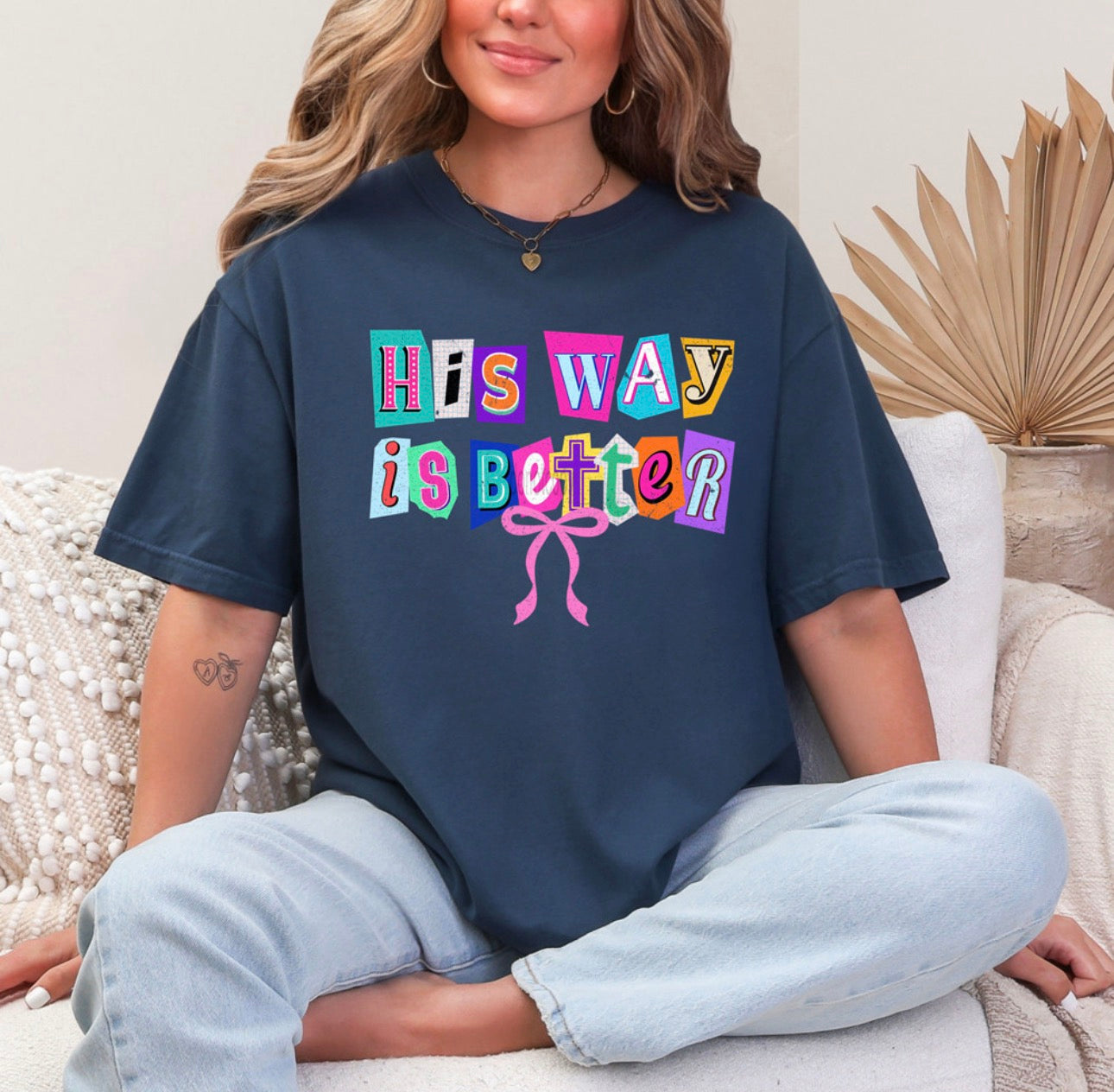 His Way is Better - Antique Jade Gildan Brand Short Sleeve