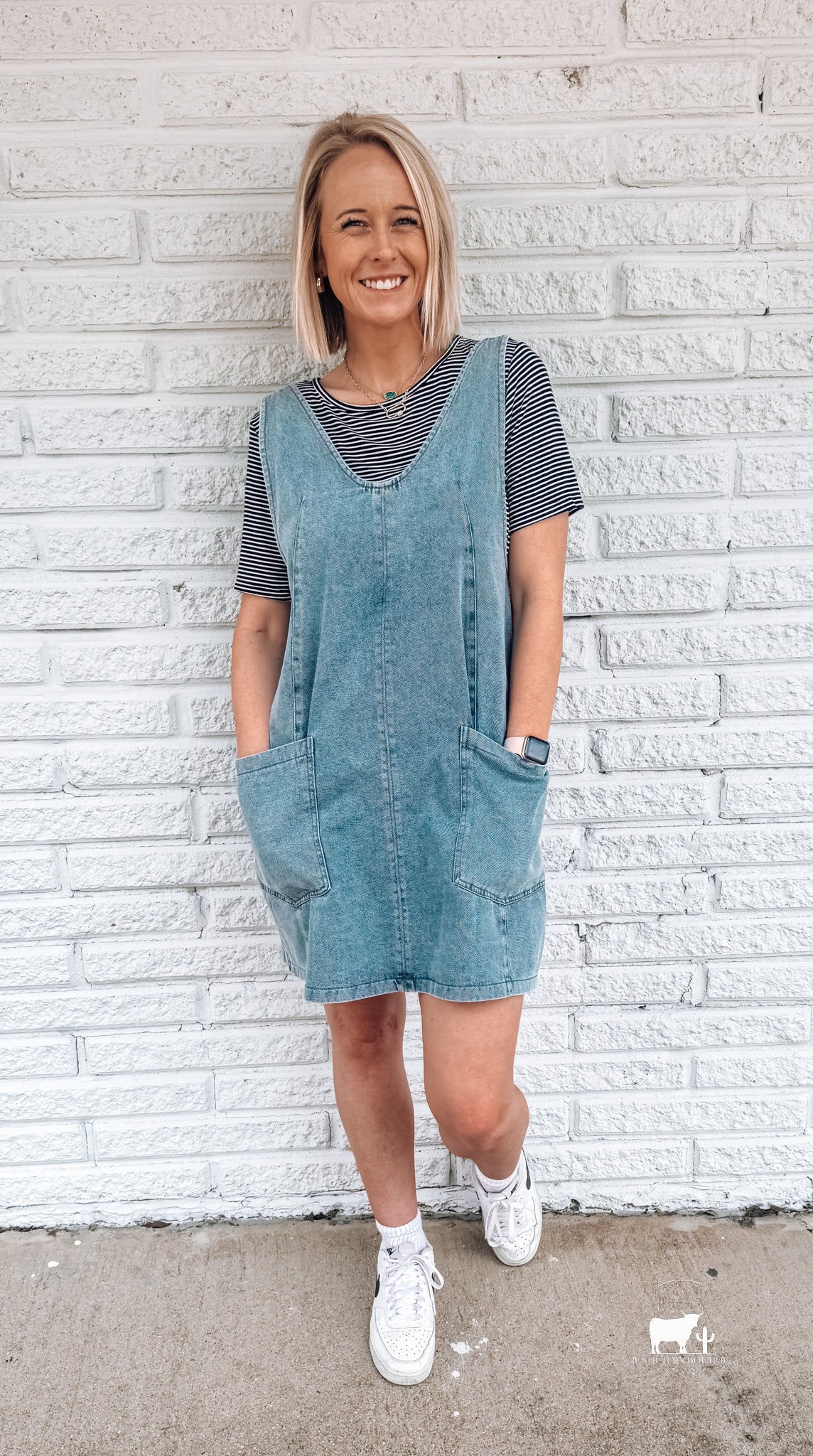 Denim Overall Dress