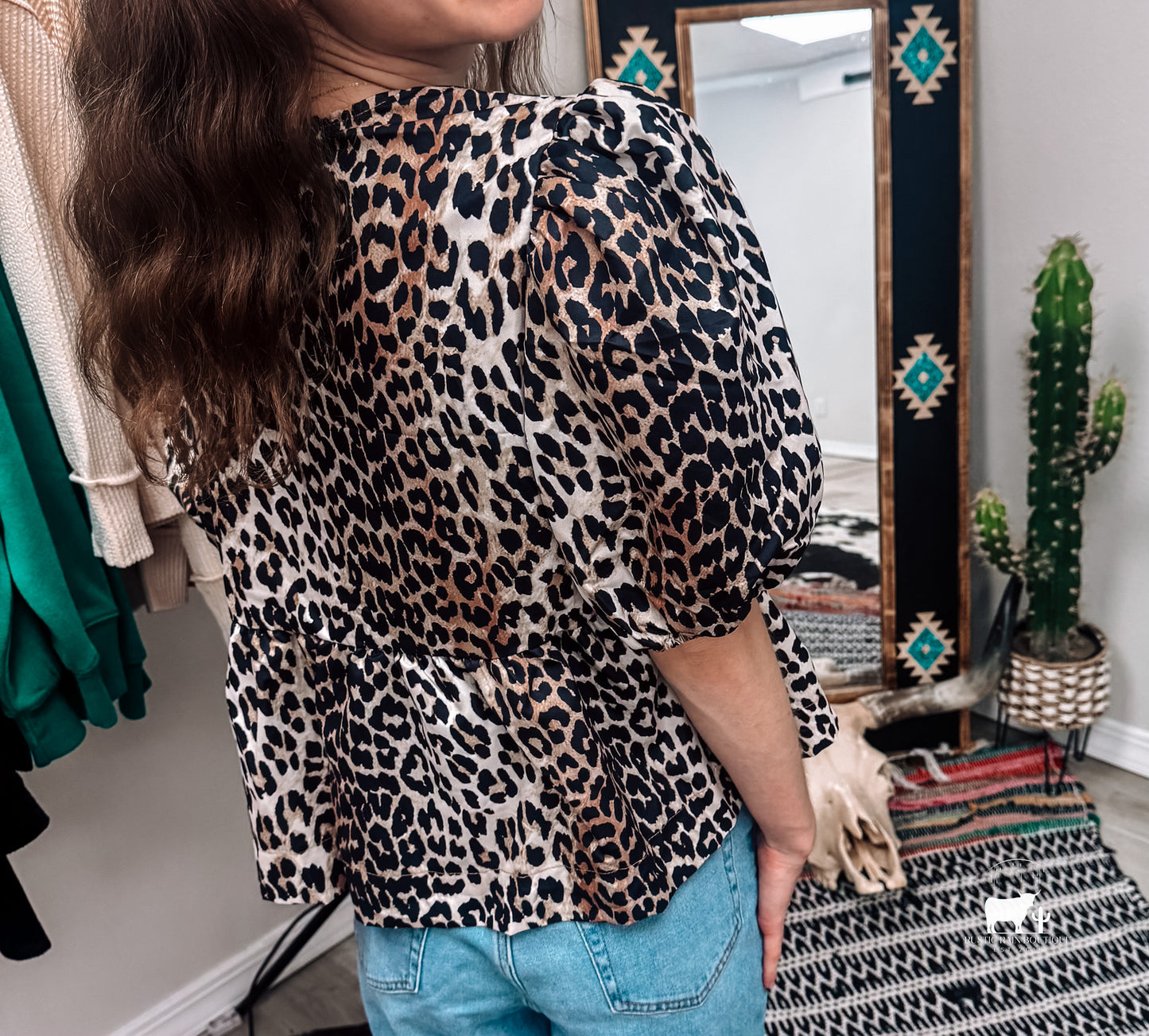 Puff Sleeve Bow Tie Blouse