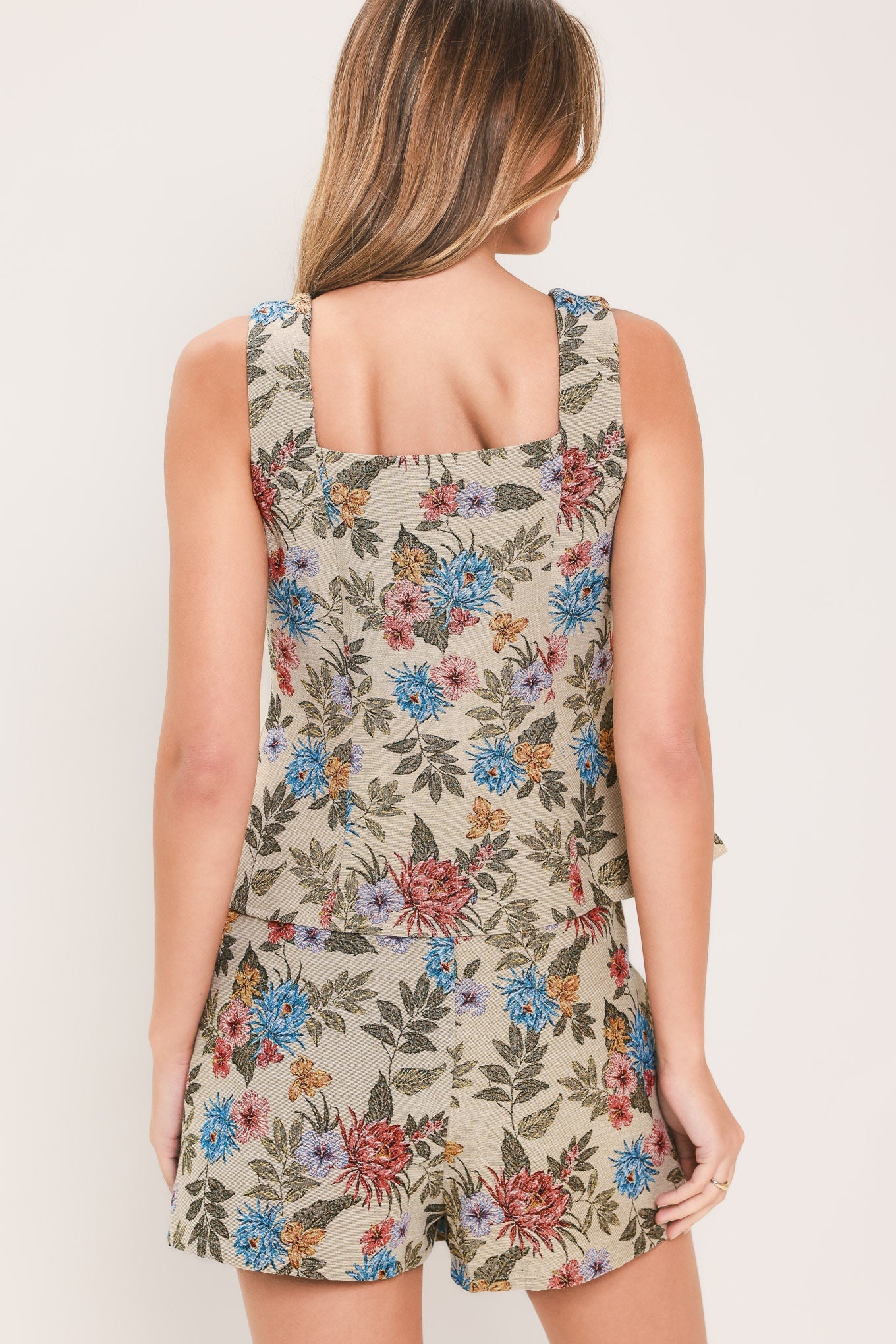 WILDFLOWER MORNING NOTE WOVEN JACQUARD TOP