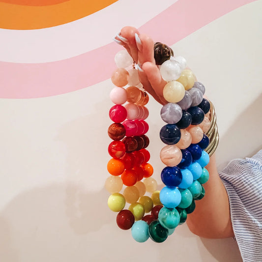 Candy Dot Necklaces-Multi Stone Bright Color