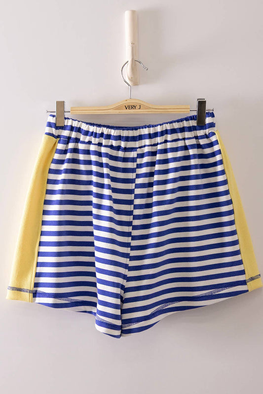Striped Color Block Lounge Shorts