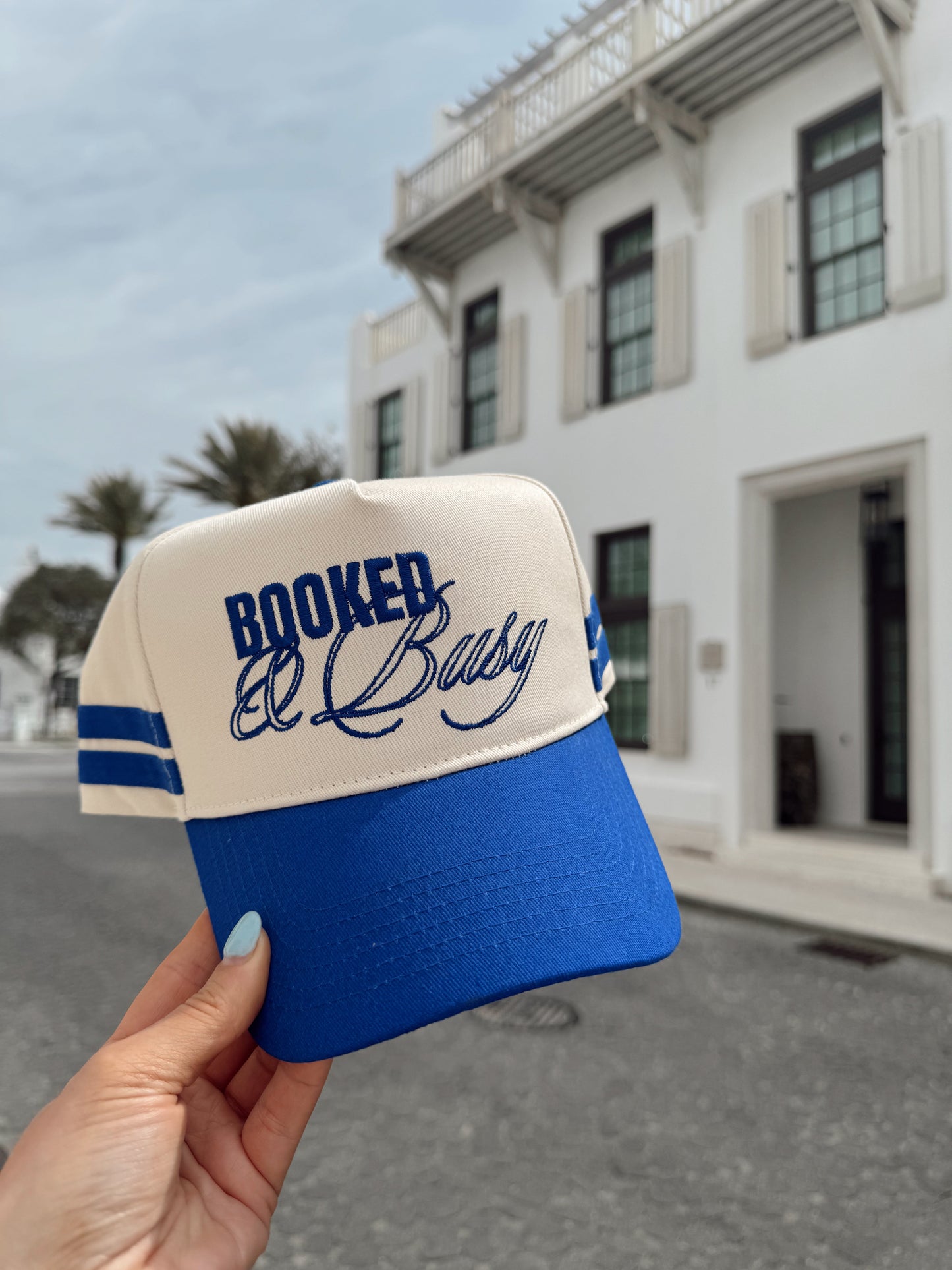Booked and Busy - Royal Blue Vintage Trucker Hat