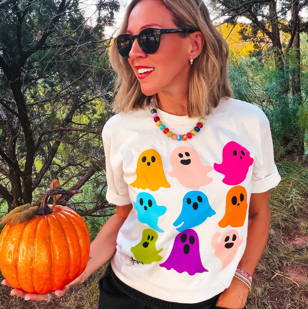Colorful Ghost Tee