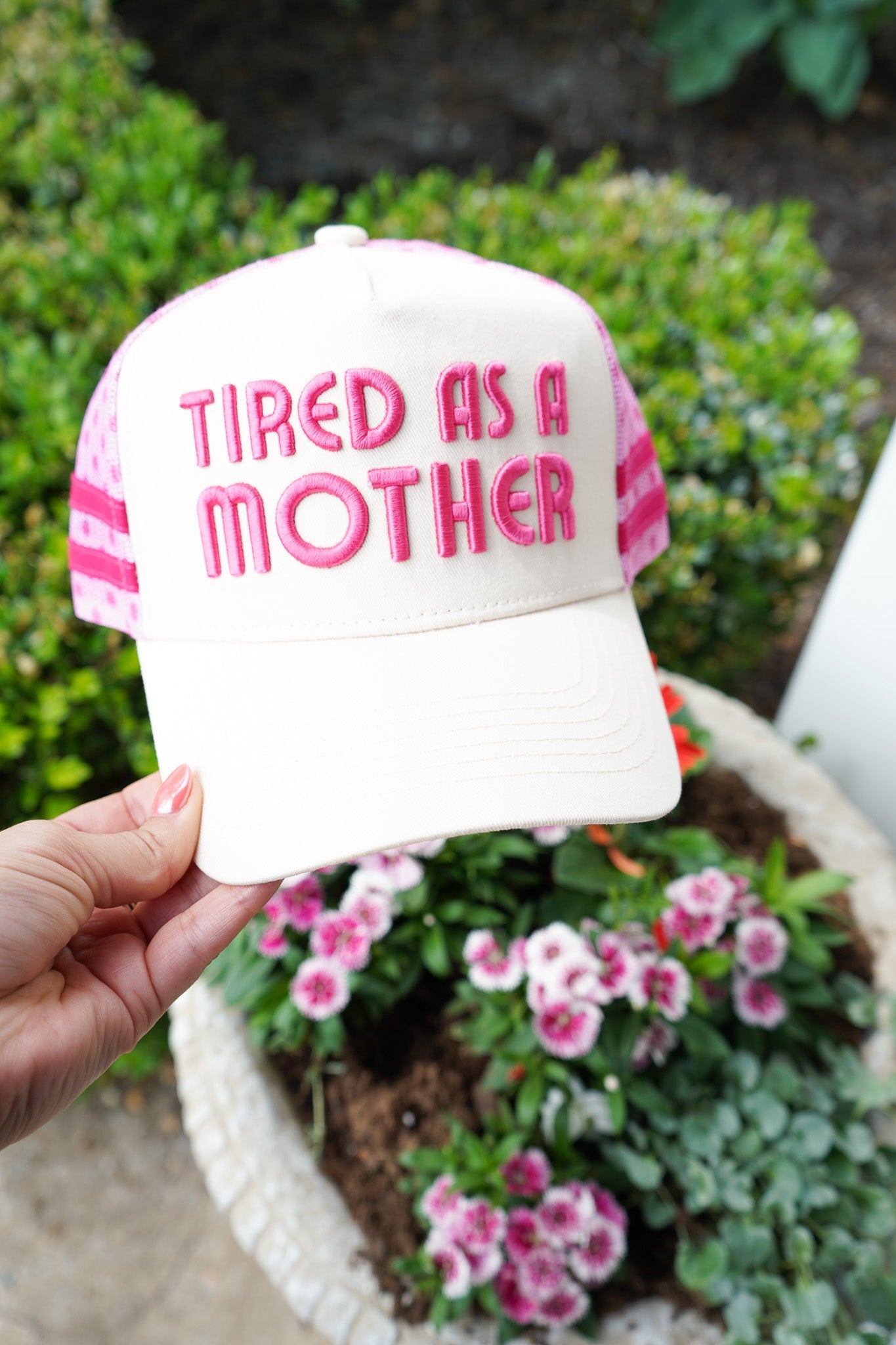 Tired as a Mother - Tan Trucker Hat