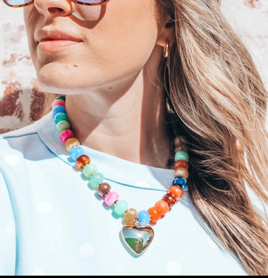 Beaded Heart Necklace