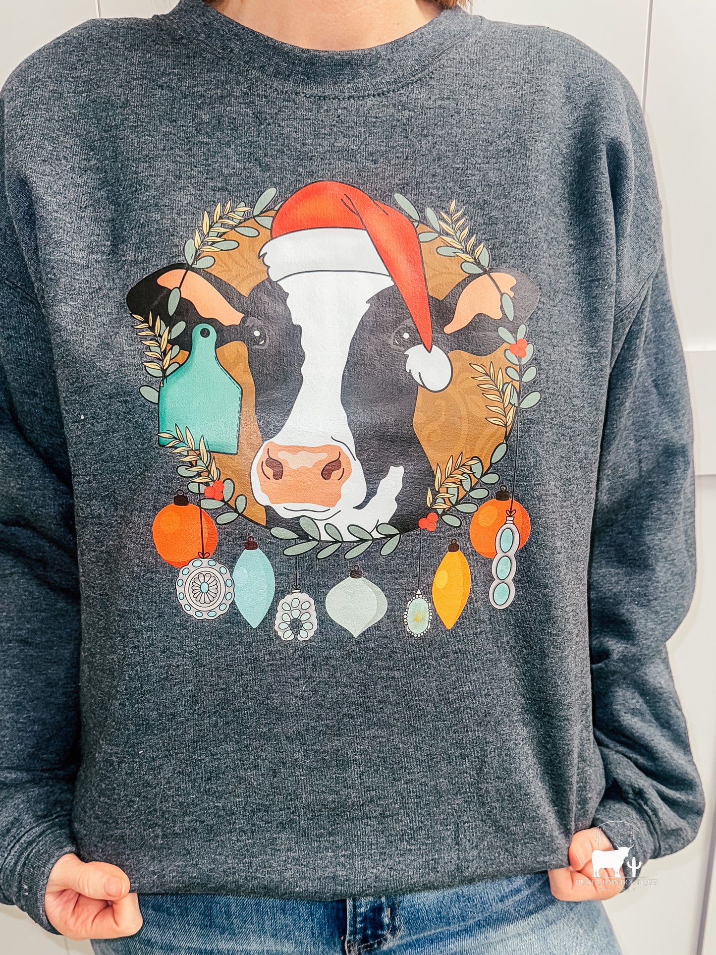 Christmas Cow Crewneck