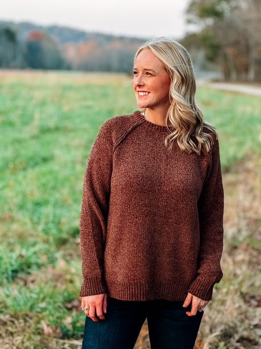 Brown Round Neck Sweater