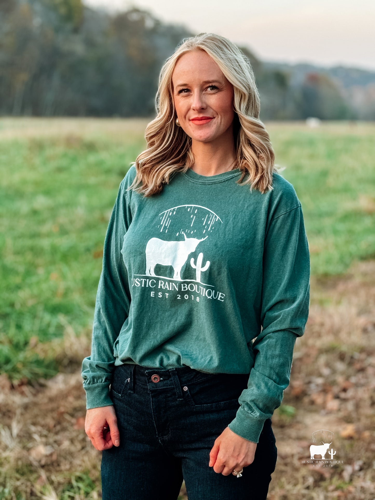 Rustic Rain Logo Long Sleeve