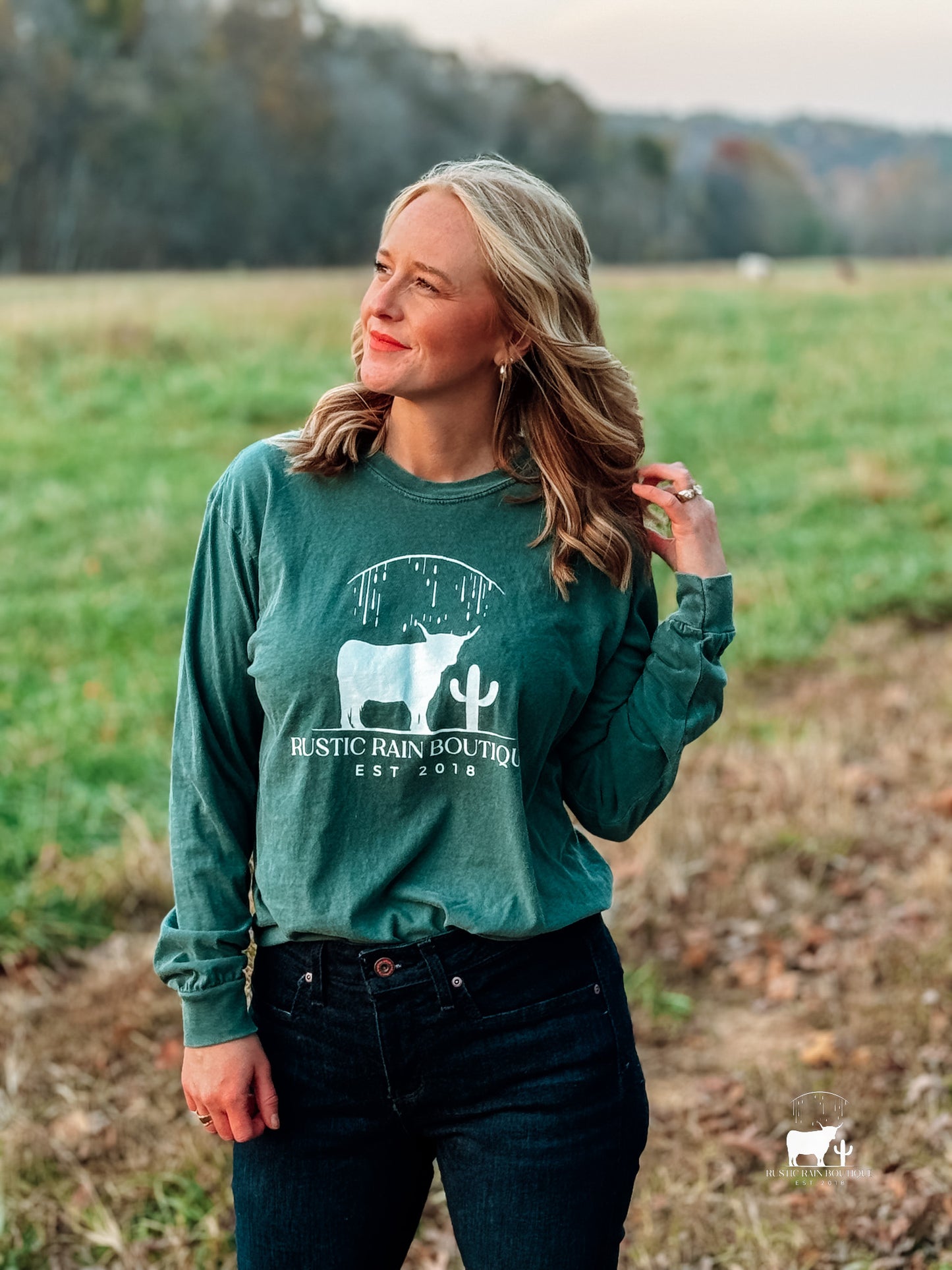 Rustic Rain Logo Long Sleeve