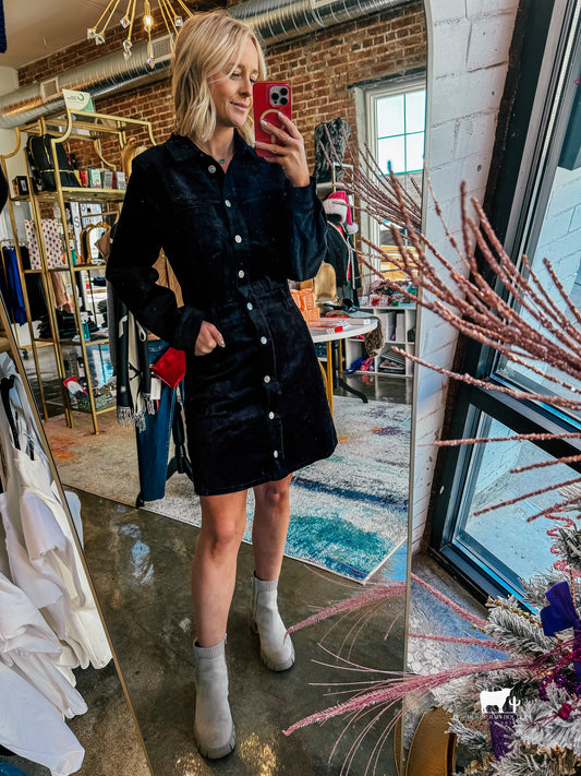 Corduroy Mini Dress