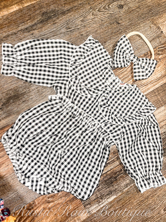 Gingham Romper