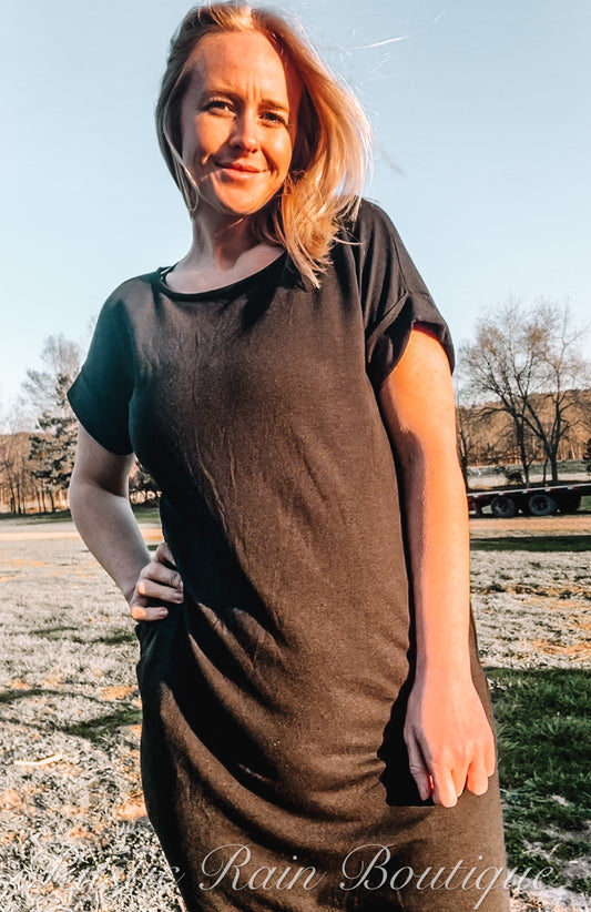 Black T-shirt Dress