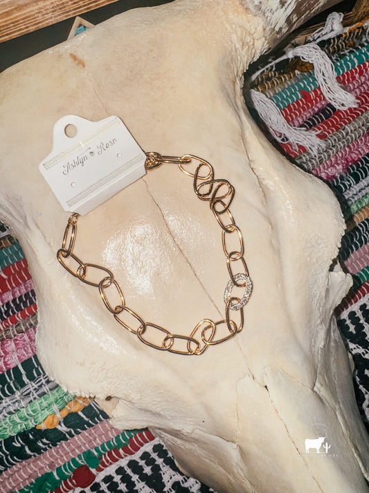 Large Paperclip Chain Statement necklace