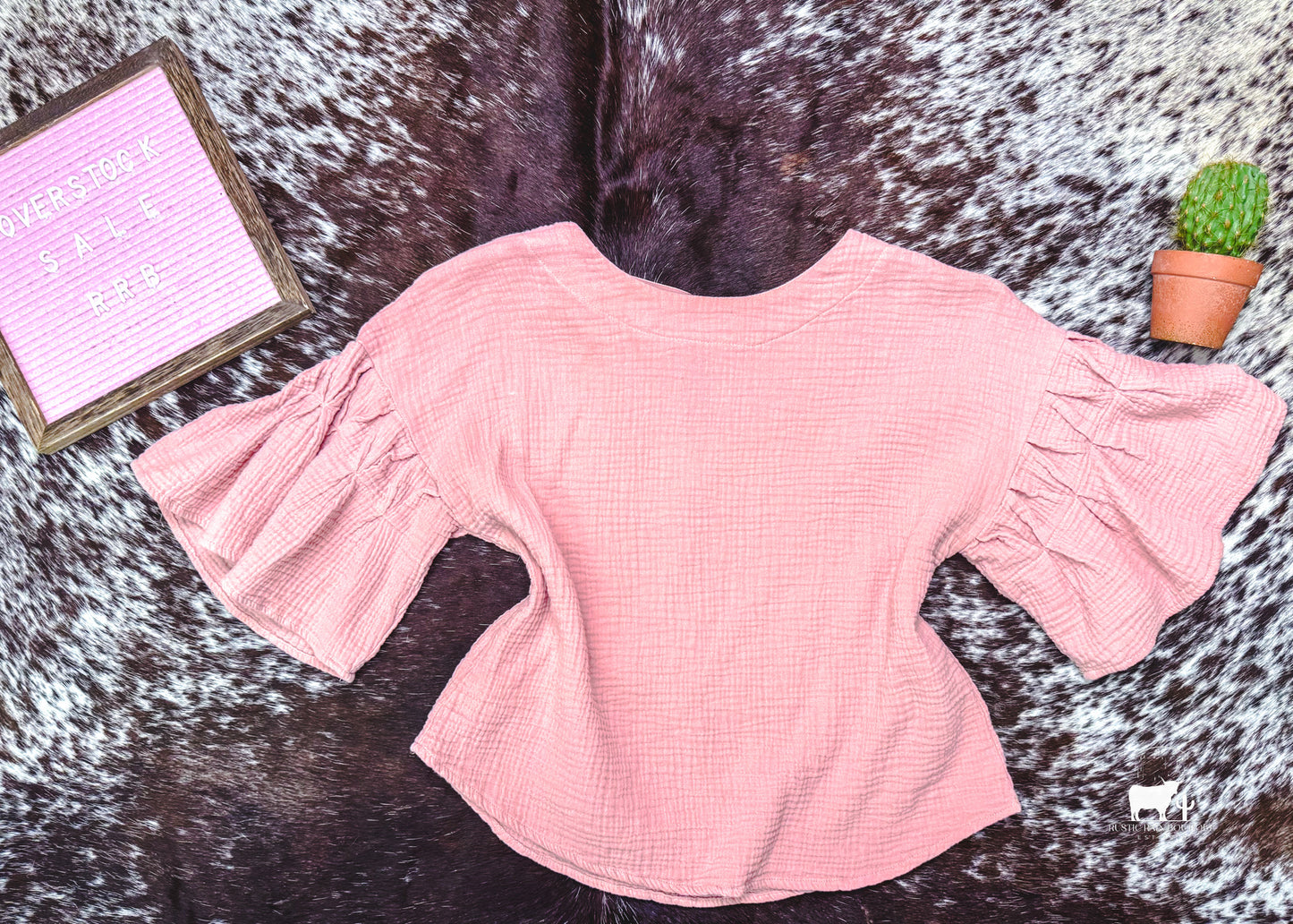 Mauve Bell Sleeve Top