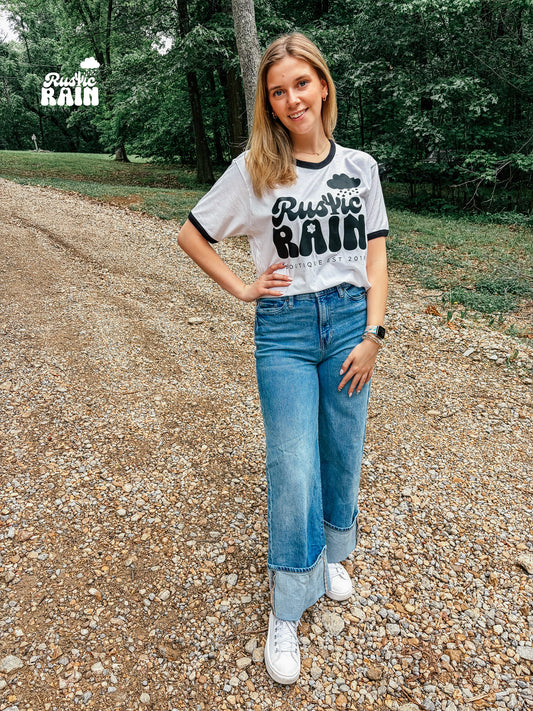 RRB Black and White Tee