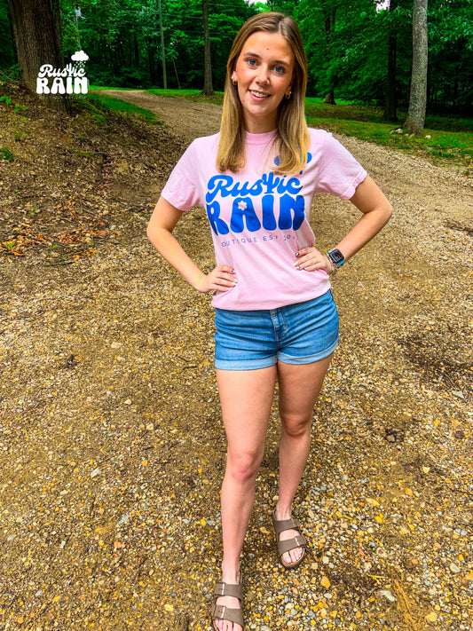 RRB blue and pink logo Tee