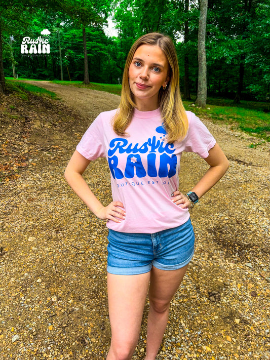 RRB blue and pink logo Tee