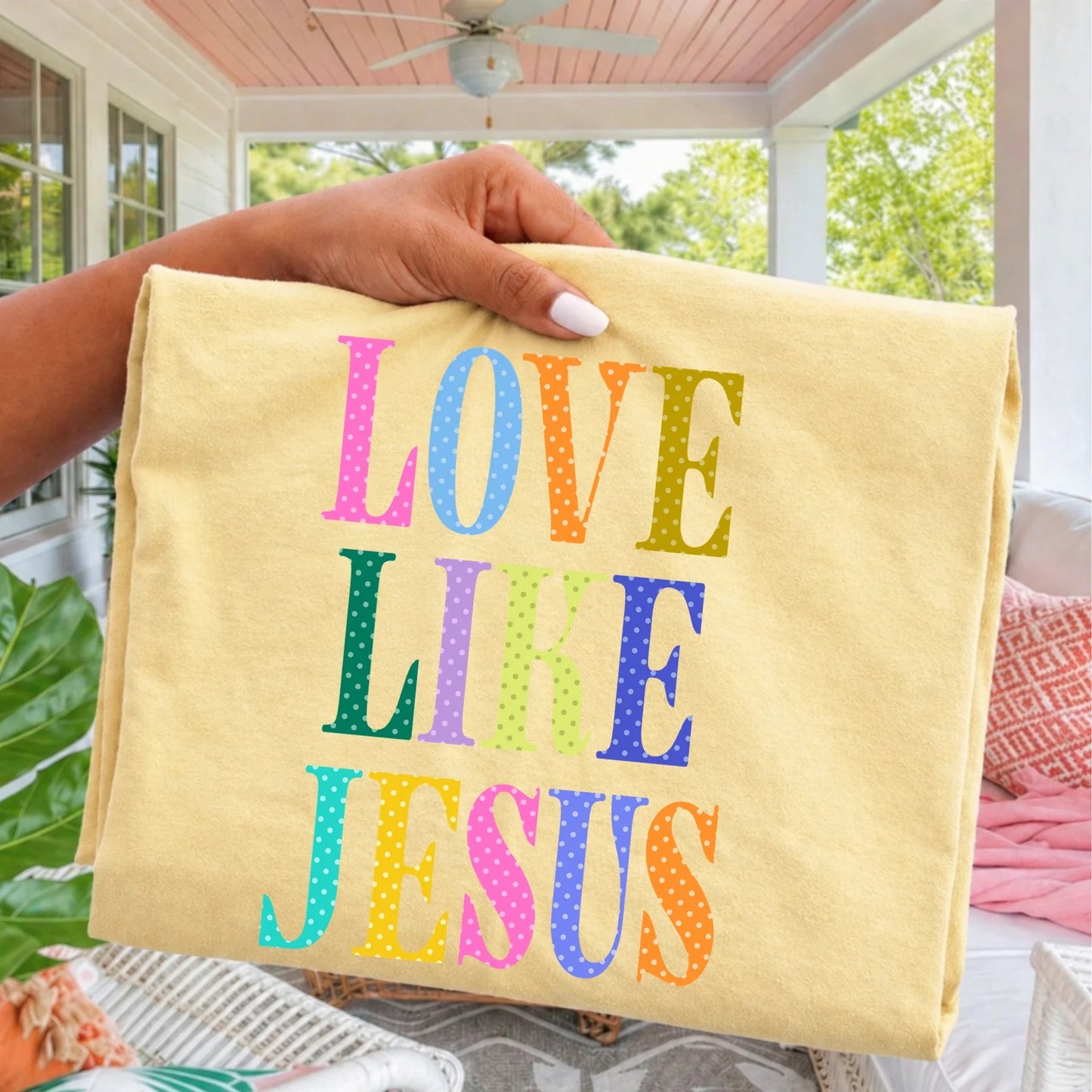 Love Like Jesus Stripes Adult Graphic